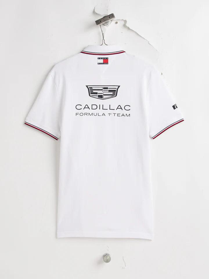 Cadillac F1 Racing 2026 Team Polo Shirt - Black/White
