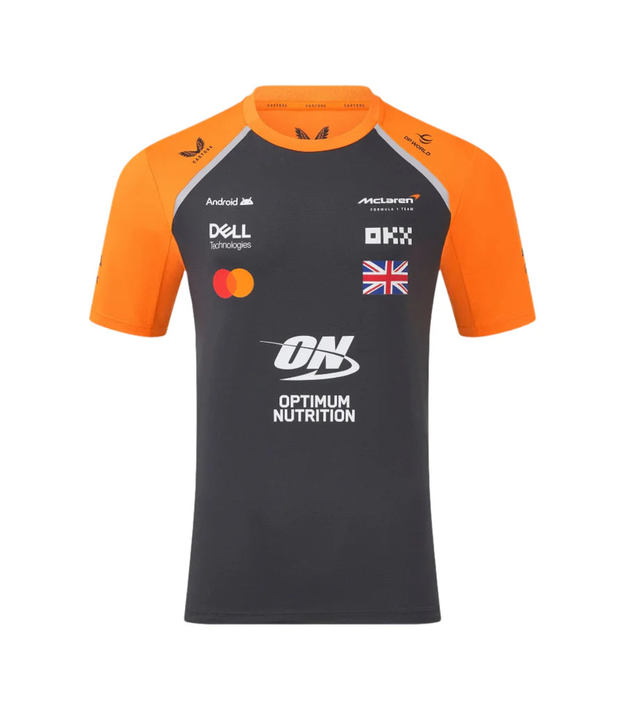 McLaren F1 2025 Men's Lando Norris Team T-Shirt - Papaya/Phantom