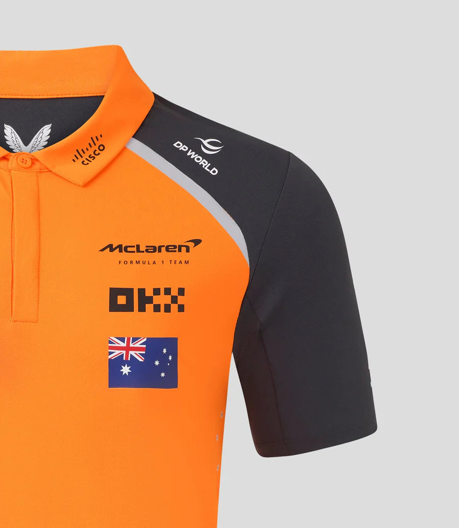 McLaren F1 Men's 2025 Oscar Piastri Polo Shirt - Papaya