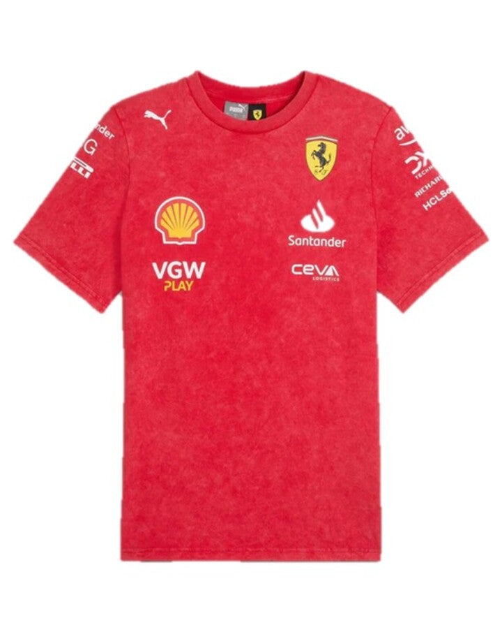 Scuderia Ferrari F1 Special Edition Las Vegas GP 2024 Team T-Shirt – Desert Sun Red