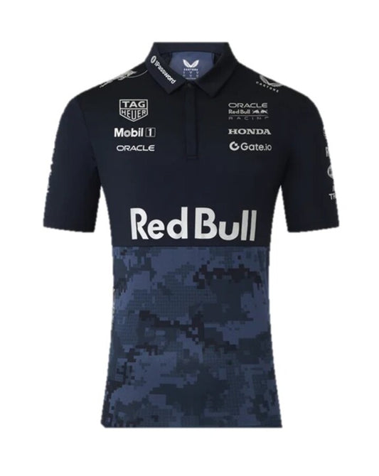 Red Bull Racing F1 x HypeBeast 2025 Special Edition Track Polo Shirt - Navy
