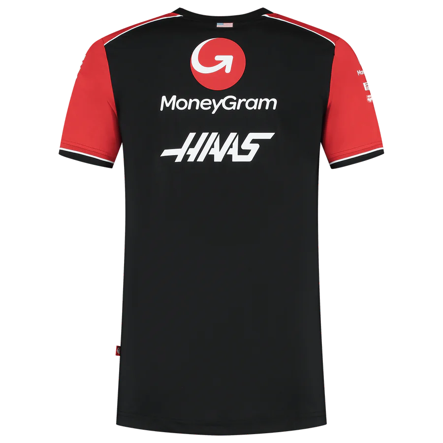 Haas Racing F1 2025 Team Fitted T-Shirt - Black/White
