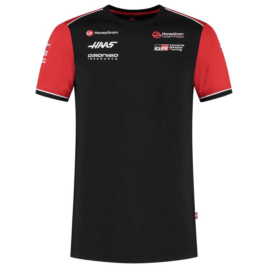 Haas Racing F1 2025 Team Fitted T-Shirt - Black/White