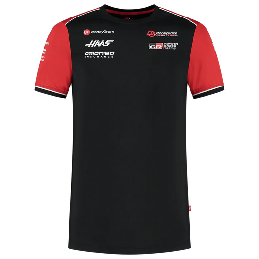 Haas Racing F1 2025 Team Fitted T-Shirt - Black/White