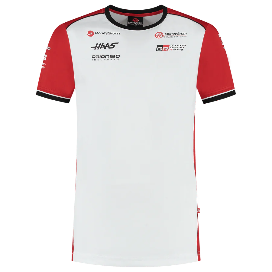Haas Racing F1 2025 Team Fitted T-Shirt - Black/White