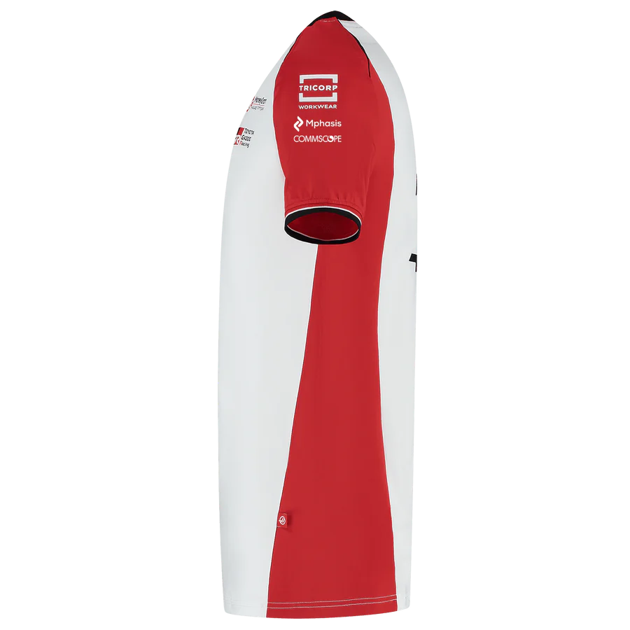 Haas Racing F1 2025 Team Fitted T-Shirt - Black/White