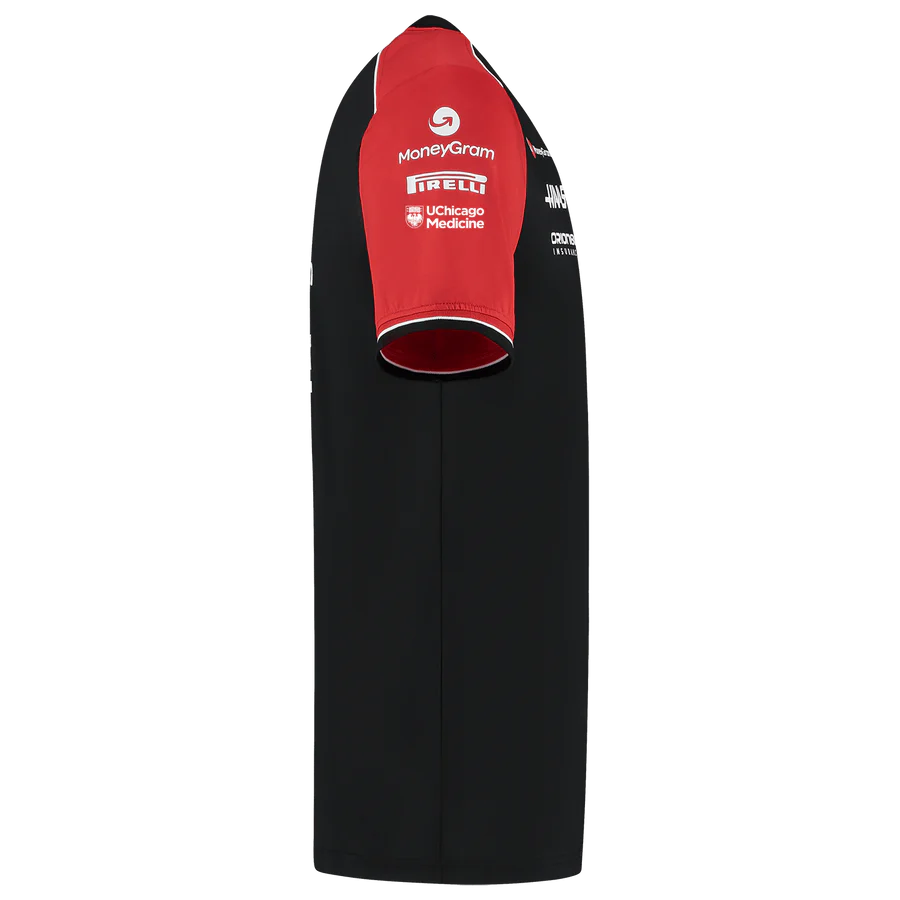 Haas Racing F1 2025 Team Fitted T-Shirt - Black/White