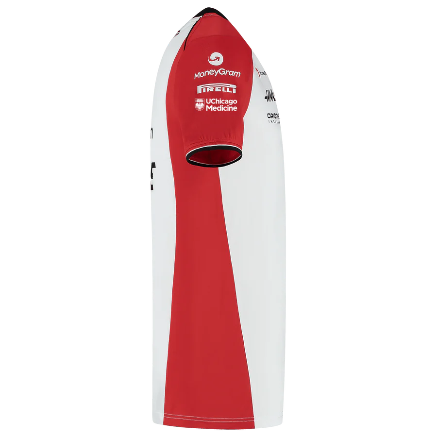 Haas Racing F1 2025 Team Fitted T-Shirt - Black/White