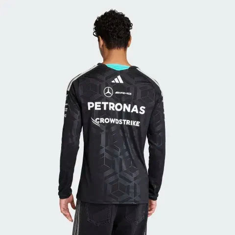 Mercedes - AMG Petronas Formula One 2026 Men's Team Long Sleeve Jersey T-Shirt - Black/White