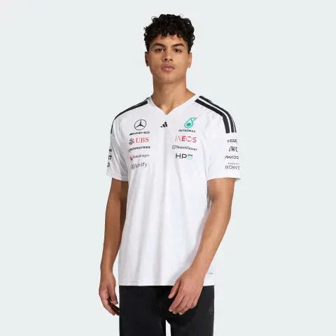 Mercedes - AMG Petronas Formula One 2026 Men's Team Jersey T-Shirt - Black/White