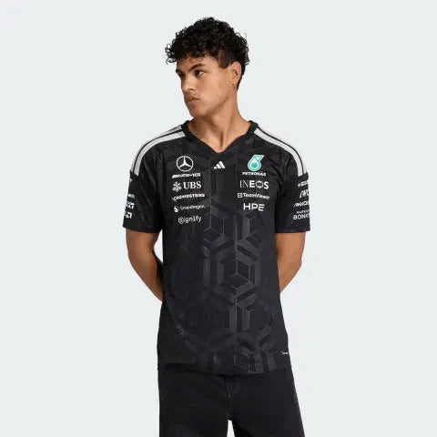 Mercedes - AMG Petronas Formula One 2026 Men's Team Jersey T-Shirt - Black/White