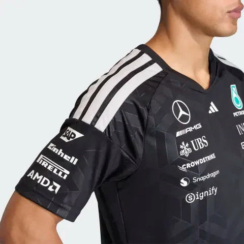 Mercedes - AMG Petronas Formula One 2026 Men's Team Jersey T-Shirt - Black/White