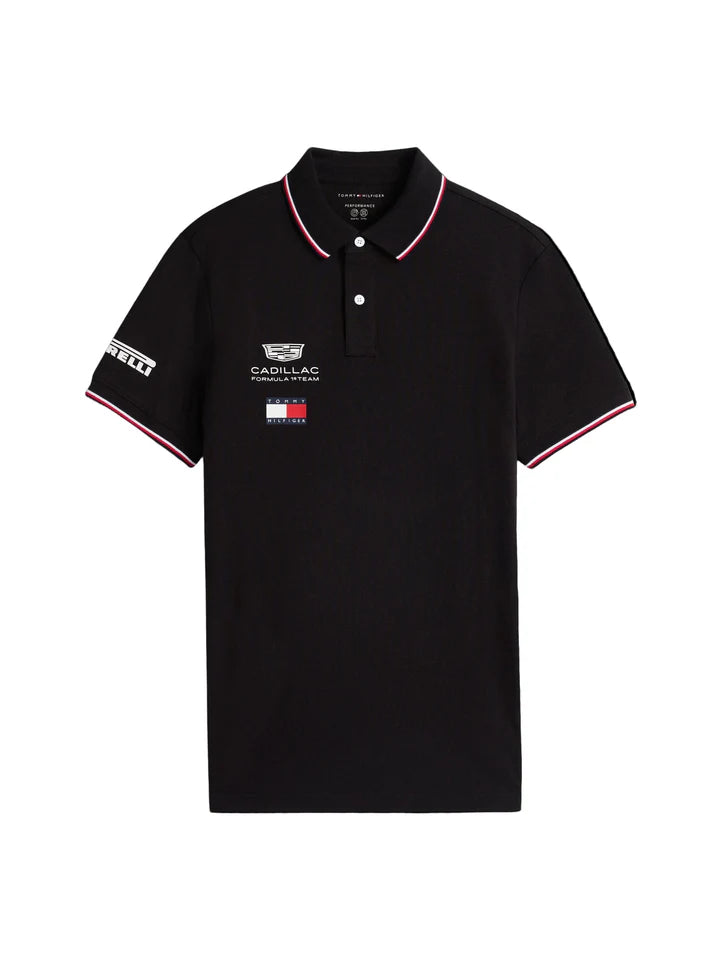 Cadillac F1 Racing 2026 Team Polo Shirt - Black/White