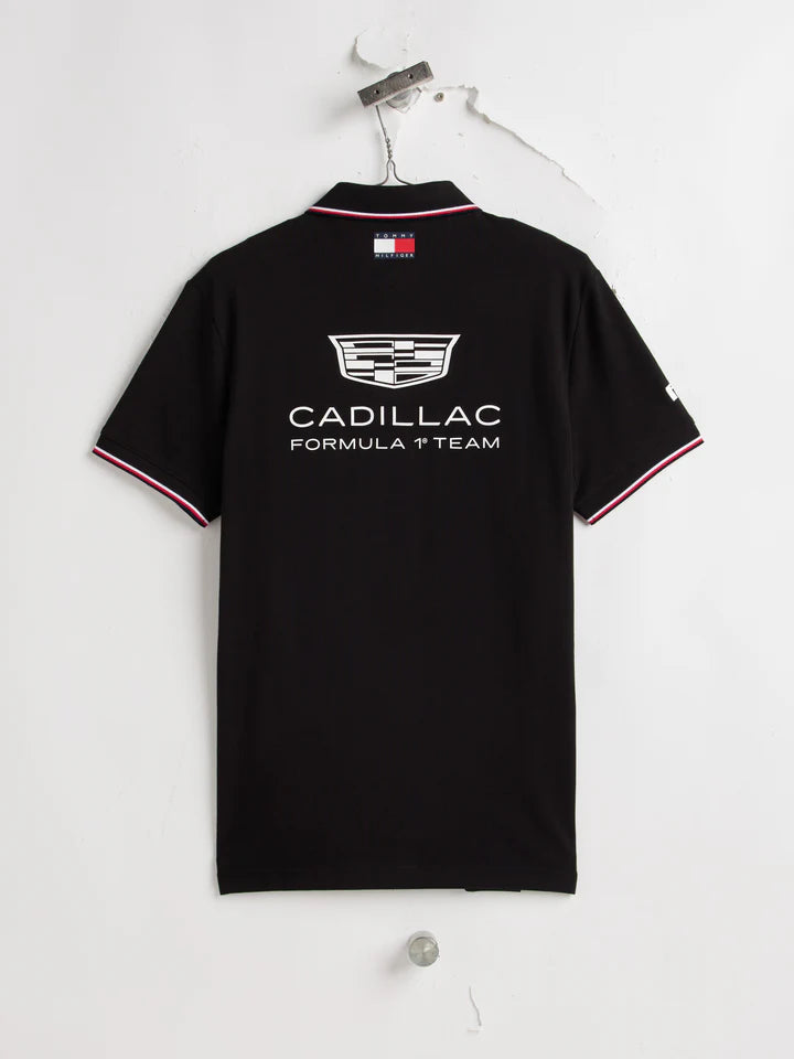 Cadillac F1 Racing 2026 Team Polo Shirt - Black/White