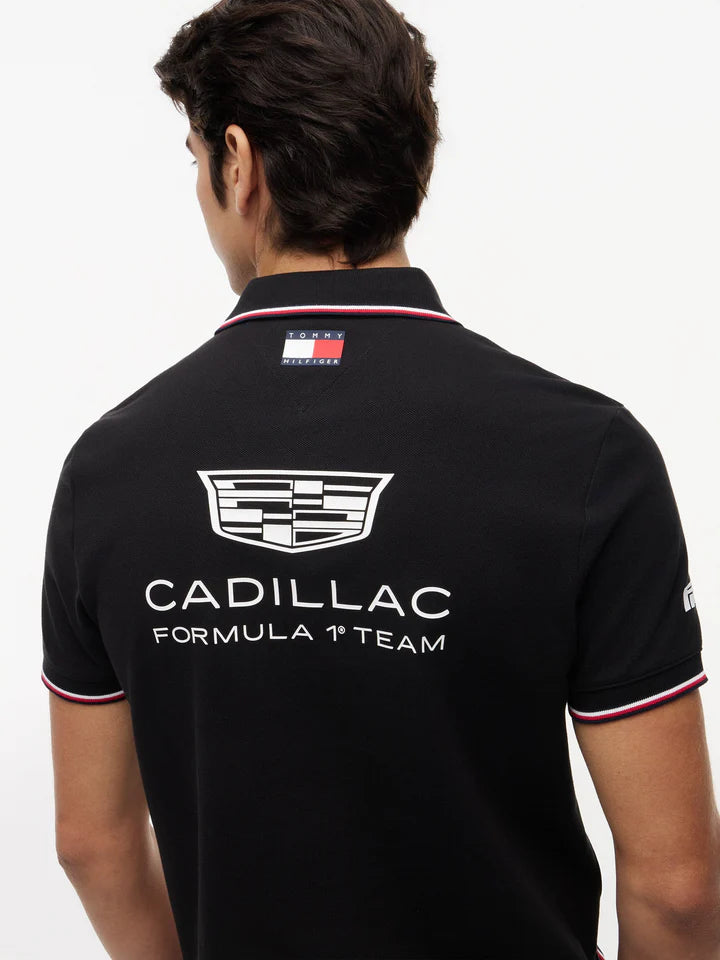 Cadillac F1 Racing 2026 Team Polo Shirt - Black/White