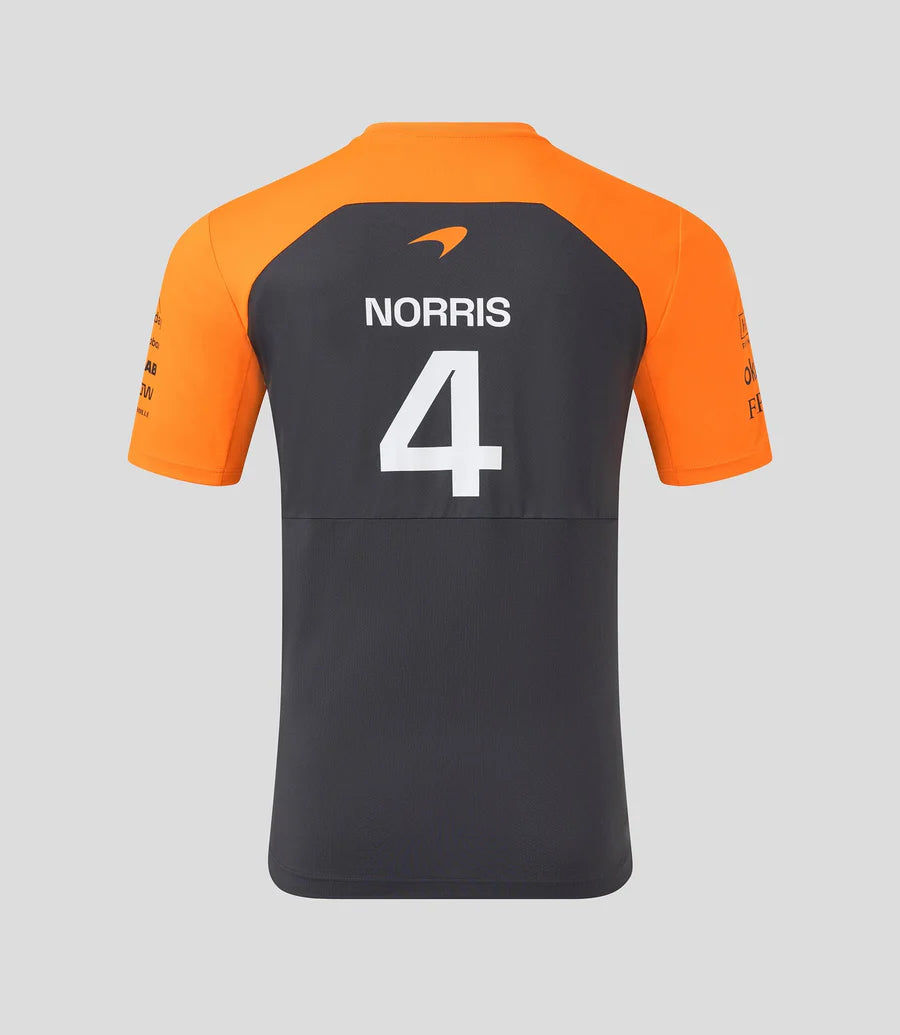 McLaren F1 2025 Men's Lando Norris Team T-Shirt - Papaya/Phantom