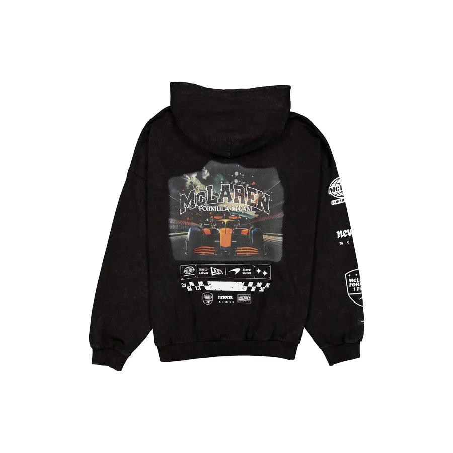 McLaren F1 x New Era Graphic Full Zip Hoodie - Black