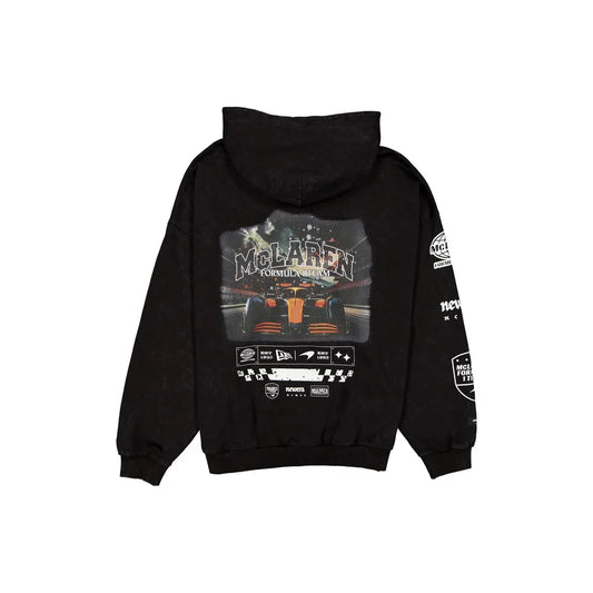 McLaren F1 x New Era Graphic Full Zip Hoodie - Black