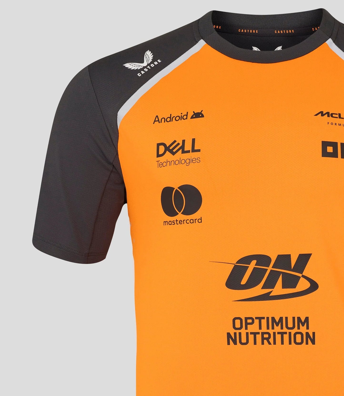 McLaren F1 2025 Men's Team T-Shirt - Phantom/Papaya