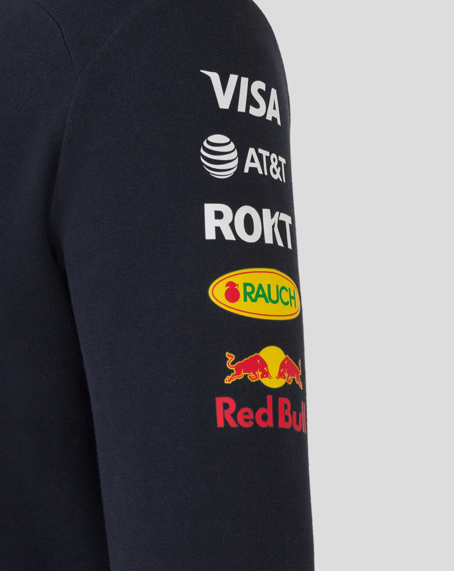 Red Bull Racing F1 2025 Team Full Zip Hooded Sweatshirt- Navy