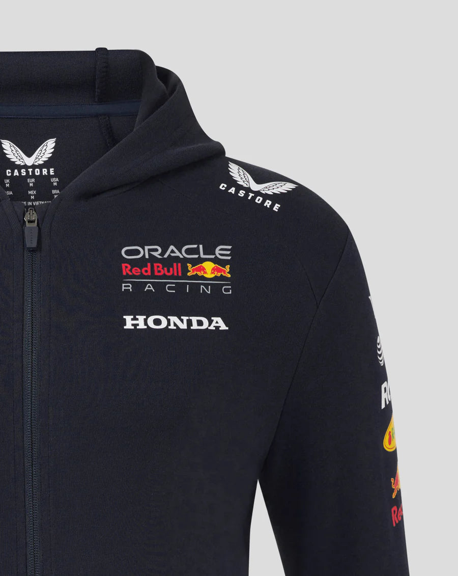 Red Bull Racing F1 2025 Team Full Zip Hooded Sweatshirt- Navy