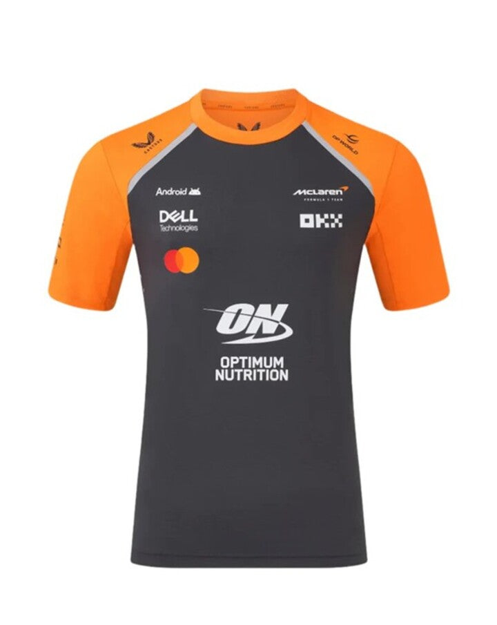 McLaren F1 2025 Men's Team T-Shirt - Phantom/Papaya
